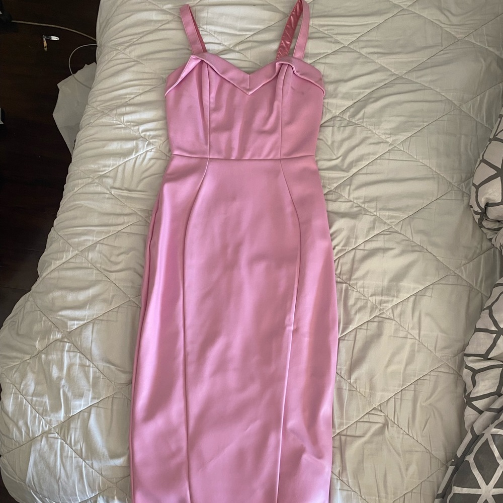 Pinup Deadly Dames Pink Faux Leather Dress